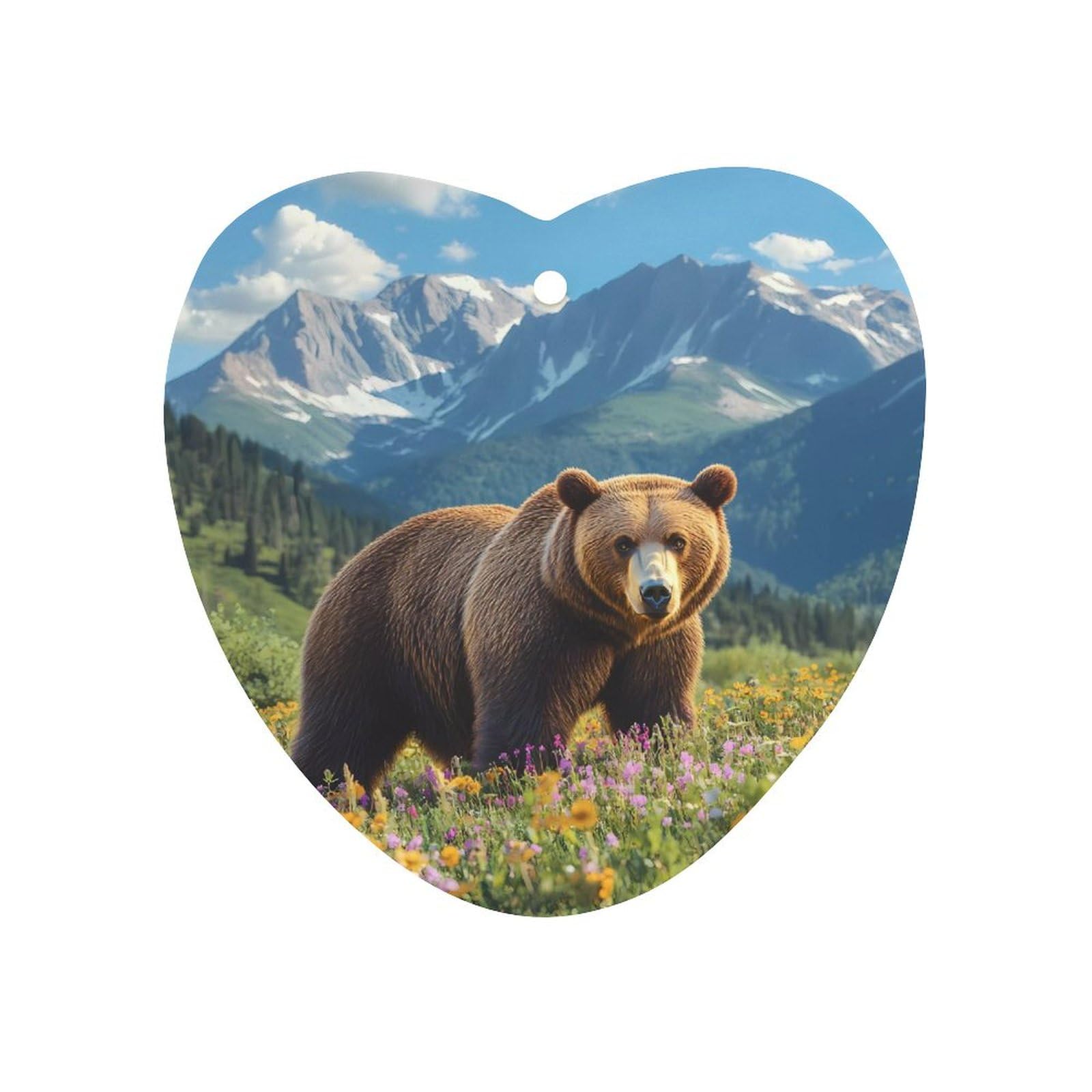 Wild-flower Bear Car Air Freshener Hanging Aromatherapy Tablets for Car Accessories Love form