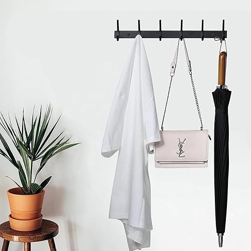 Miniatura 4 de FANYITY Paquete de 2 percheros de montaje en pared, ganchos para colgar abrigos de pared, colgador de entrada montado en la pared con 4 ganchos