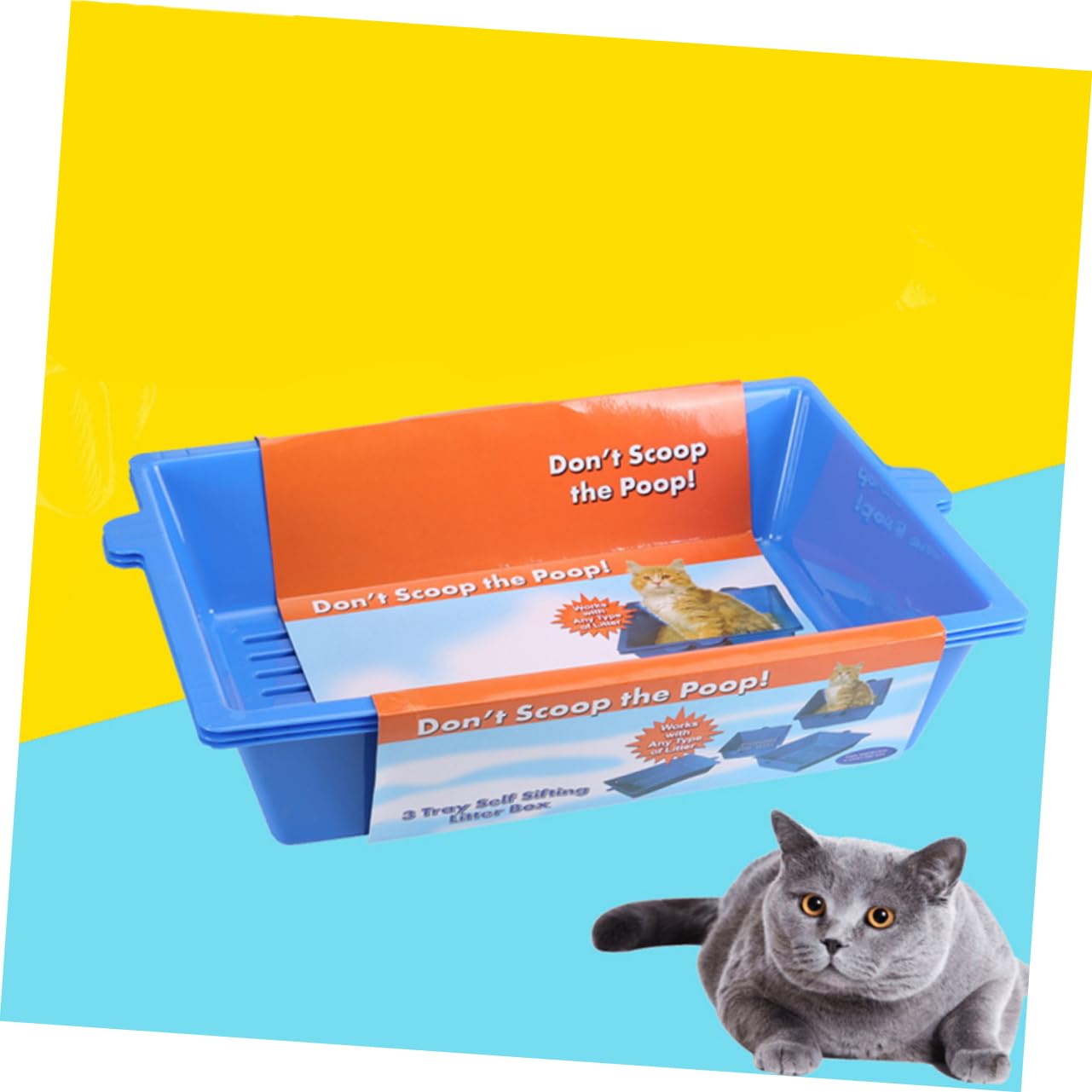 Katzenklo Mit Öffnung Dreischichtige Katzentoilette Aus Kunststoff Bequem Zu Bedienen Und Leicht Zu Reinigen Für Katzen