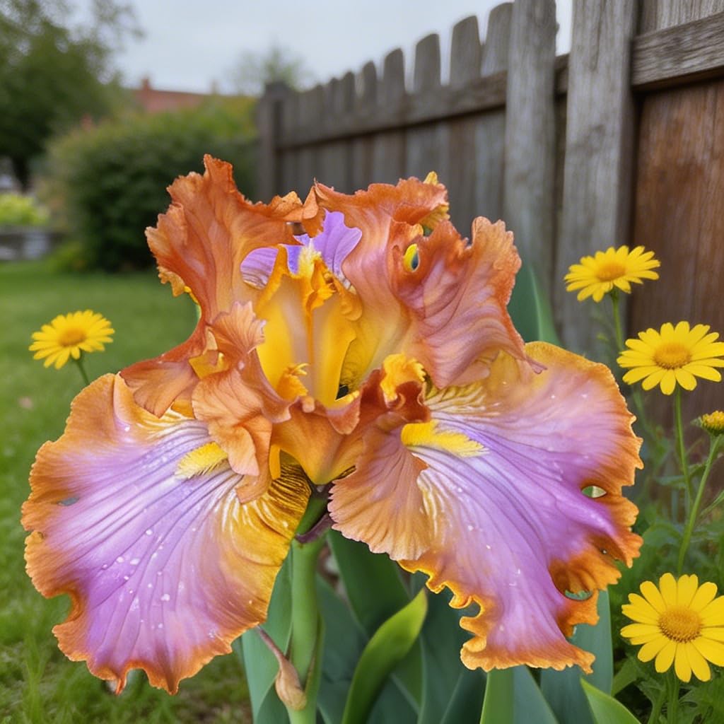 Iris Bulbs Mix Bulk - Bearded Iris Rhizomes - Iris Plant Root Excellent Display Indoor Perennial Balcony Garden Bulbs-4 Bulbs-d