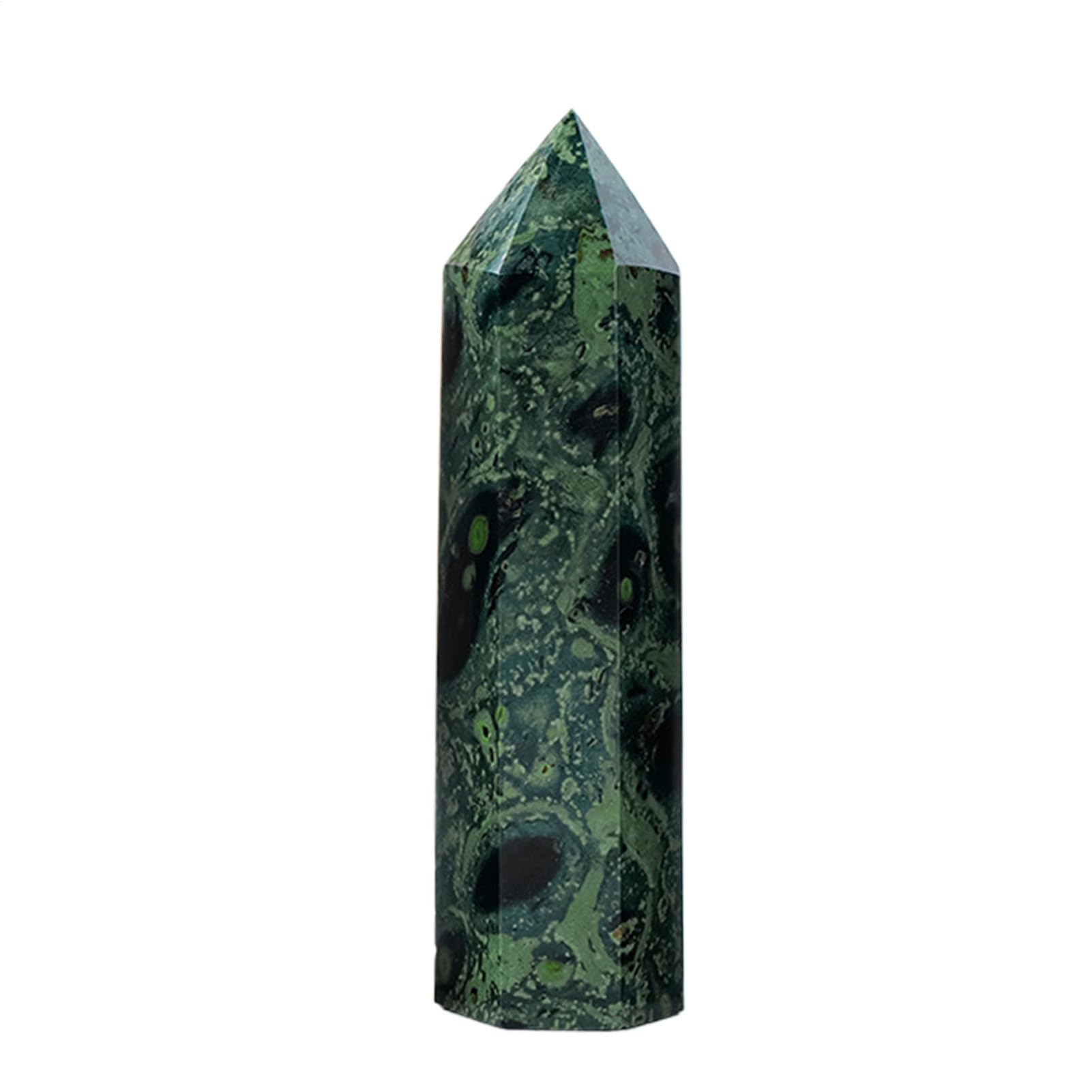 Columna de malaquita natural: cristal pulido decorativo para escritorio
