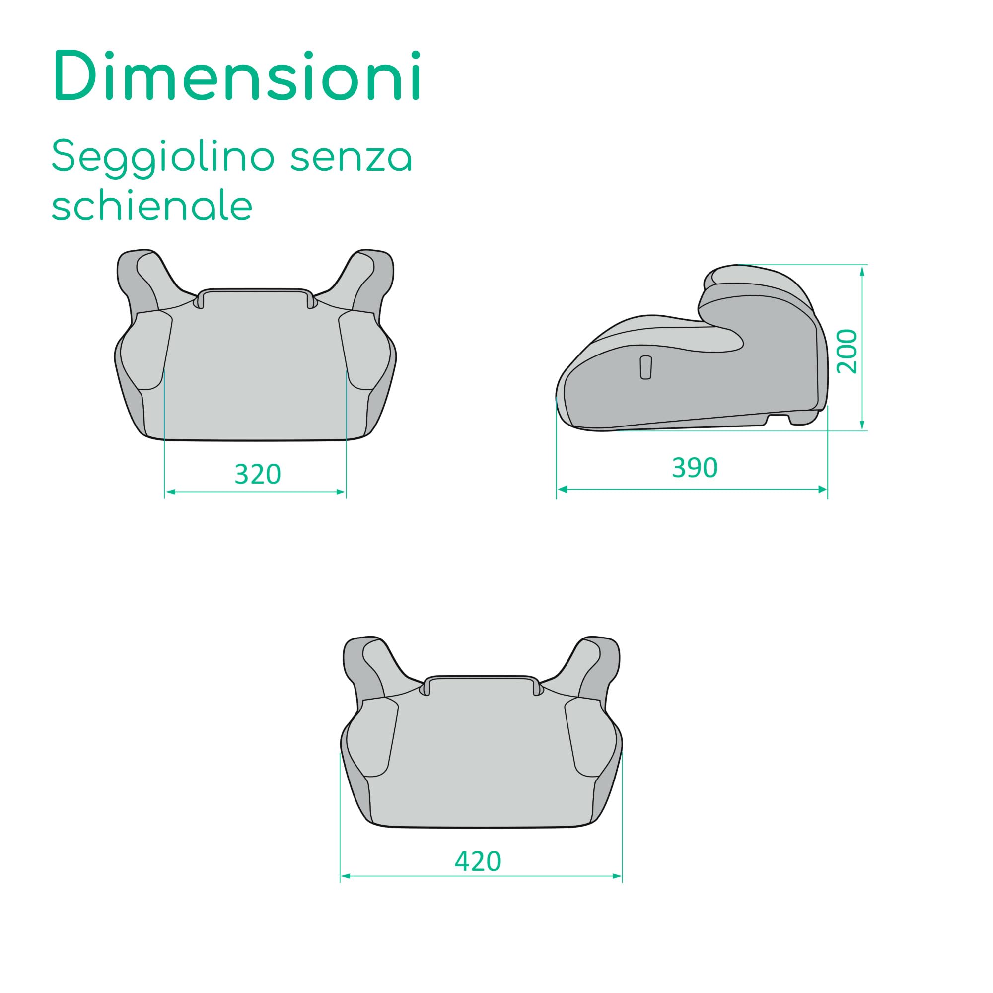 Bebeconfort Ride 2-in-1 i-Safe, Asiento Elevador con respaldo para coche,3,5–12 años (100–150 cm),Elevador con cinturón, Respaldo Desmontable, 3,4 kg,11 Posiciones Reposacabezas,Portavasos, Full Black