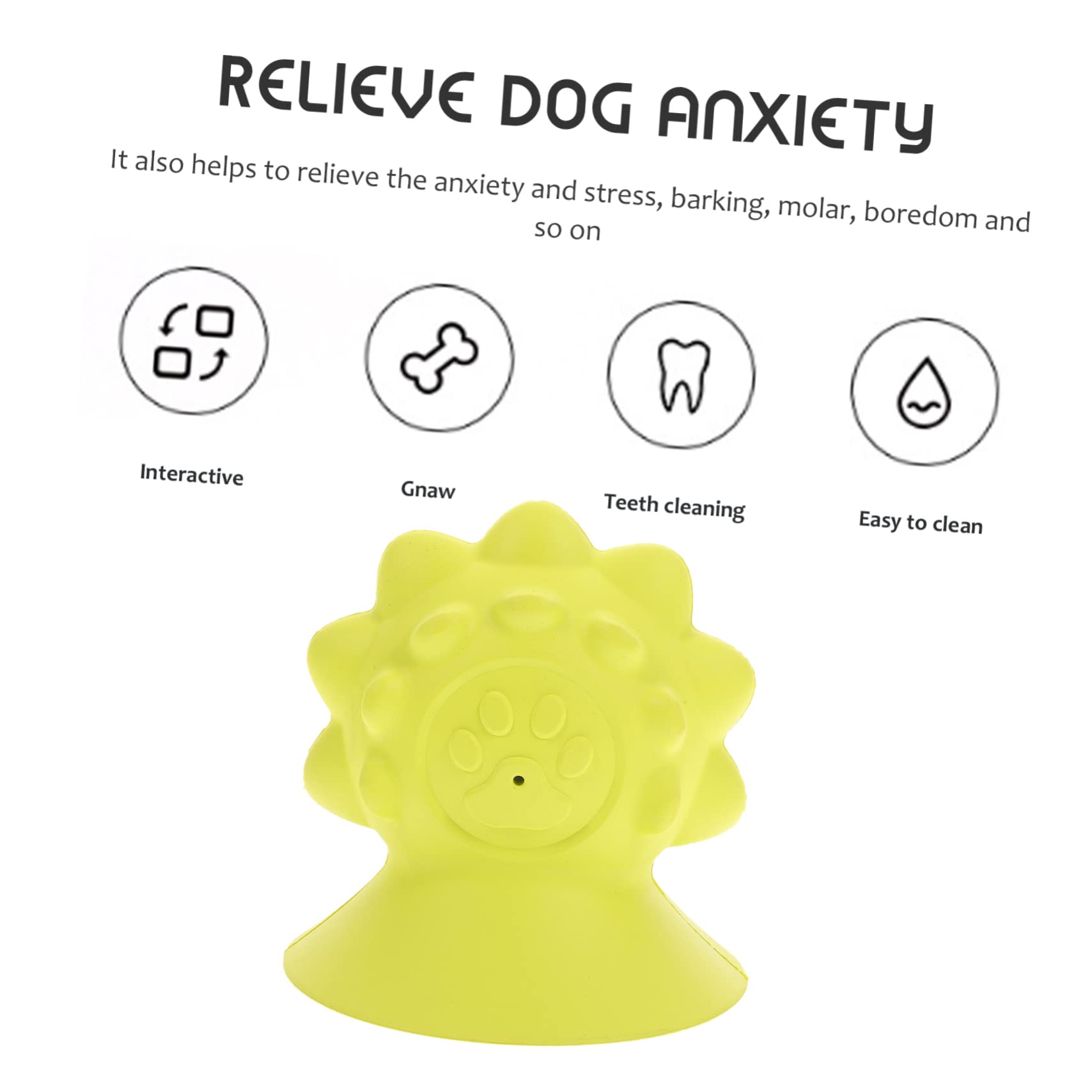 Housoutil 3stücke Educational Hundespielzeug Gummisauger Für Haustiere Interaktives Kauspielzeug Zur Zahnreinigung Und Geistigen Für Drinnen Knallgelb