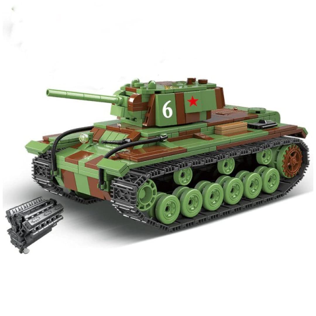 General Jim's World War Military Building Brick Blocks Russian Soviet KV1 768 Piece Model Tank Brick