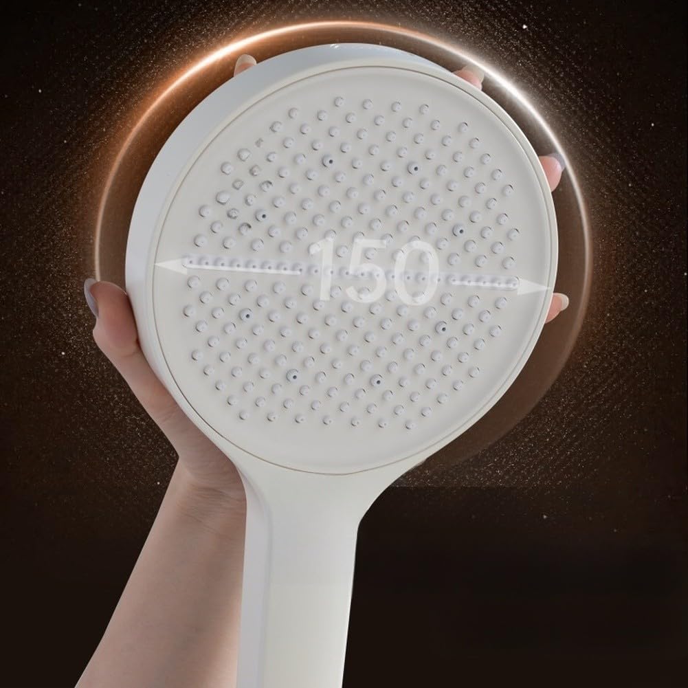 Cabezal para ducha ABS 15cm 3+1 Modos Spray Ajustable Cabezal(Elegant White)
