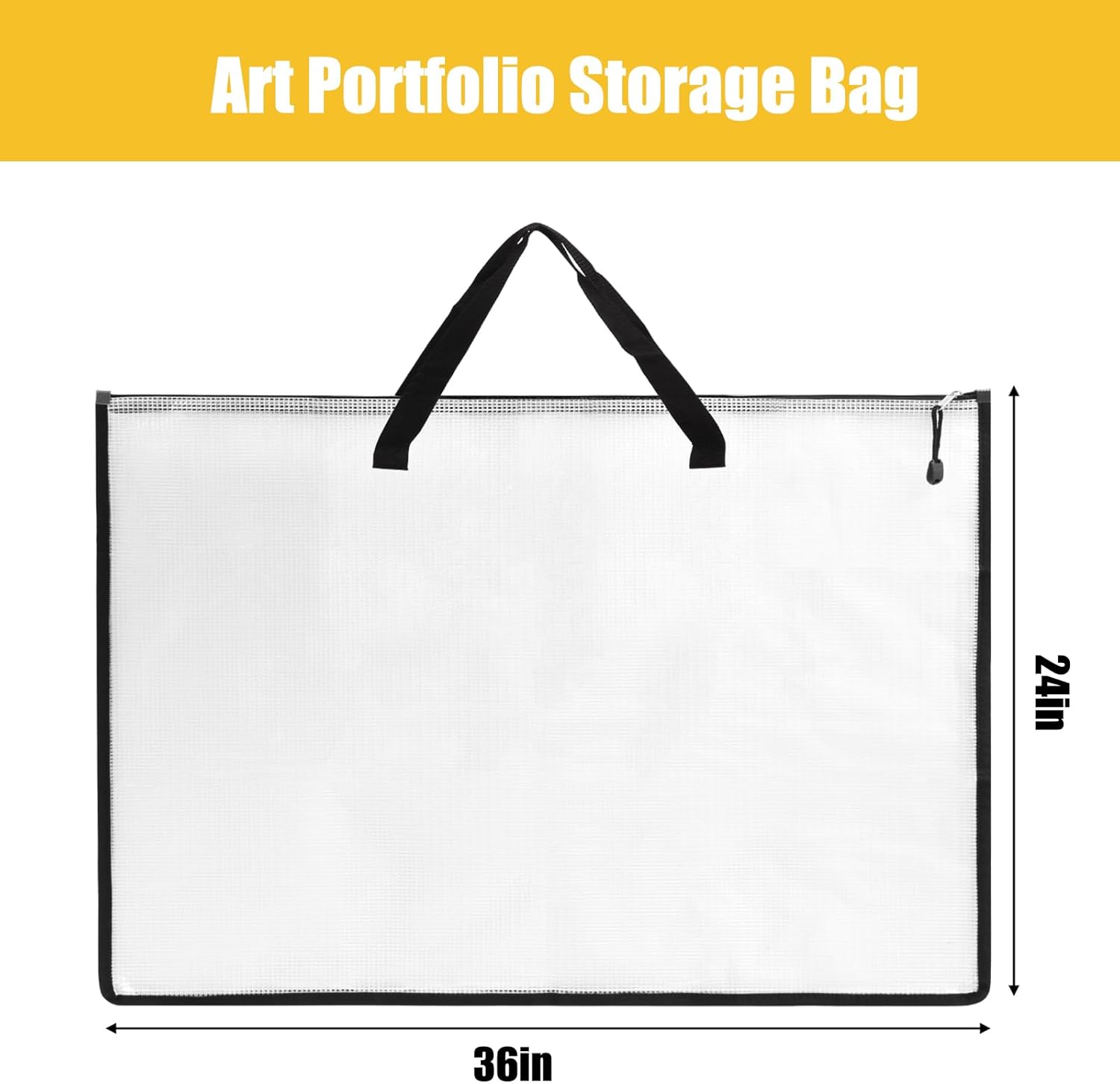 eoout 4pcs 24x36 inches art portfolio bags, portfolio folder for artwork, posters storage bag with zipper and handle mesh folder organizers for poster, scrapbook, keepsake and bulletin board 24x36in 4