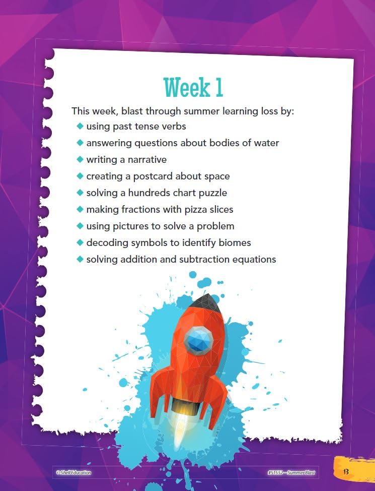 Summer Blast: Getting Ready for Second Grade - Full-Color Workbook for Kids Ages 6-8 - Reading, Writing, Art, and Math Worksheets - Prevent Summer Learning Loss - Parent Tips - Image 5