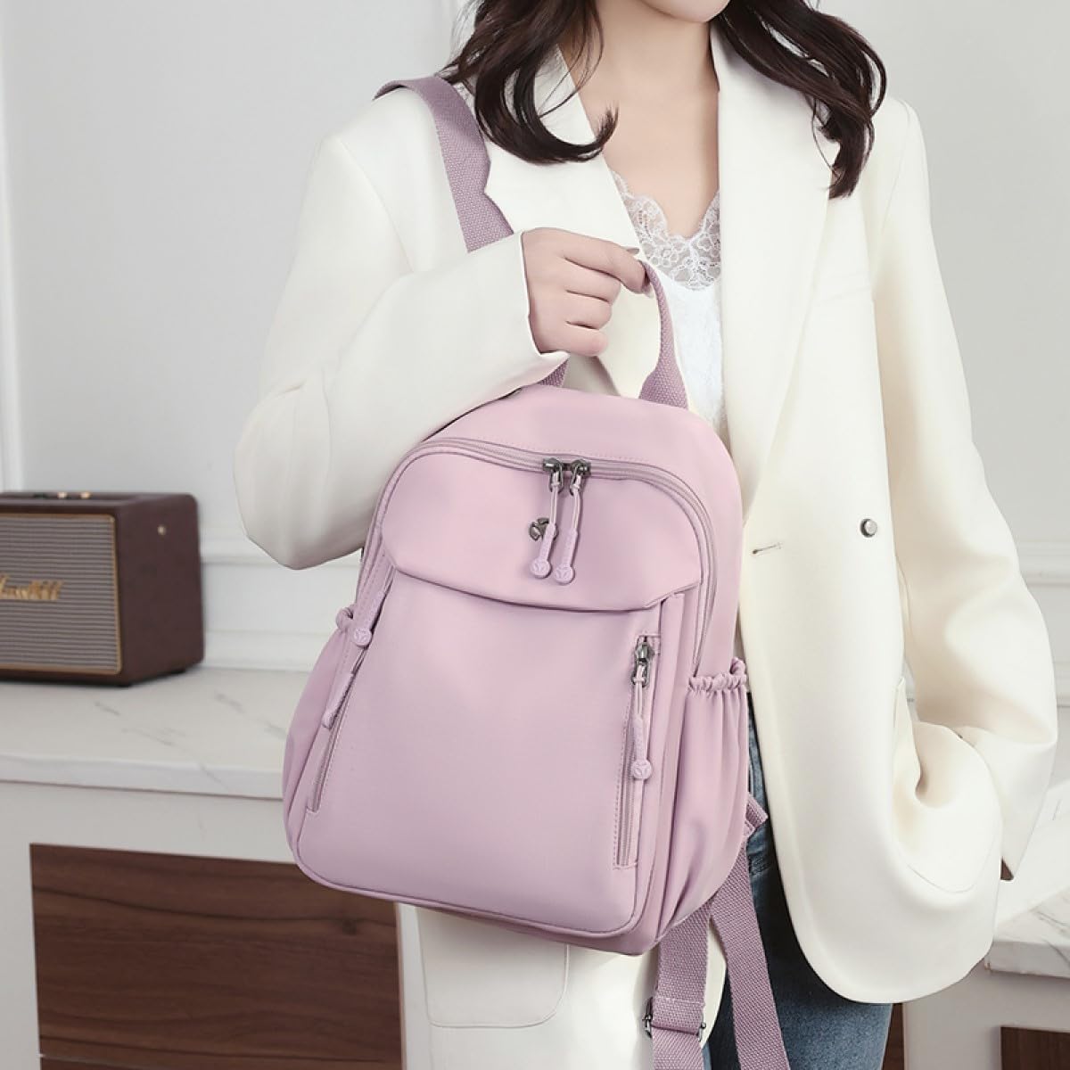 YANAER Mini Backpack for Women Small Backpack Lightweight Purse Cute Stylish College Bookbag Casual Daypack Work Travel PartyOrange - Image 6