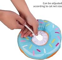 Vista 4 de FRIUSATE Collar suave de recuperación para gatos, cono de dona ajustable para dejar de lamer, cómodo y ligero para gatos y gatitos después