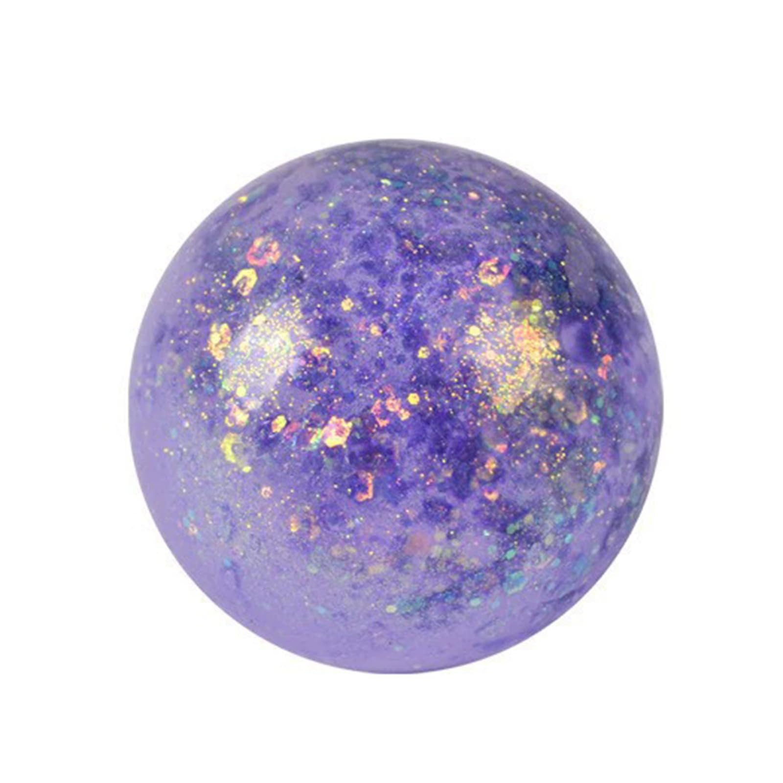 Glitter Stress Squishy Balls,Maltose Filled Squeeze Toys for Sensory Play，Sensory Fidget Toys for Adults (Purple, 4.5cm)