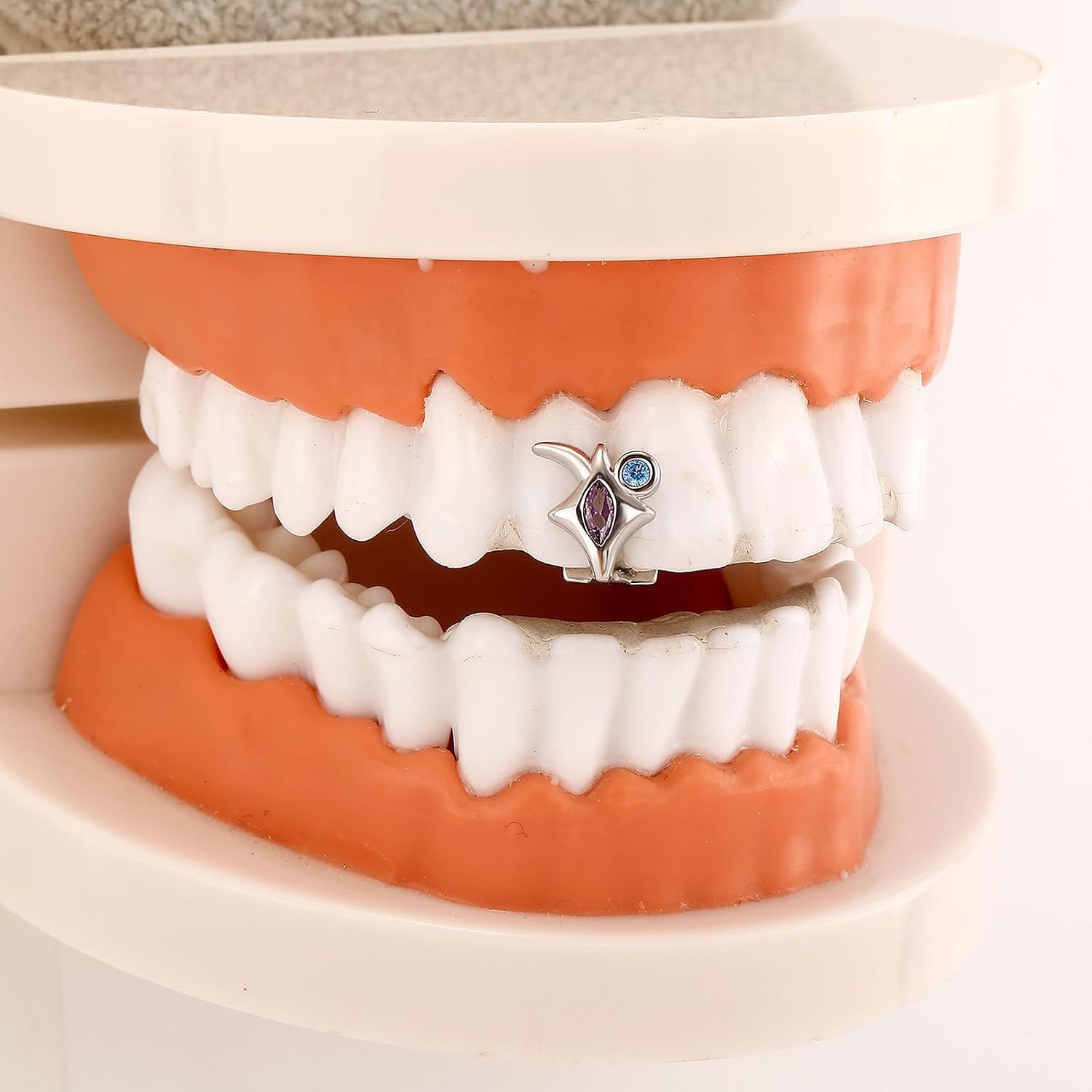 Fashionable Dentals Accessory Rhinestones Studded Copper Grills Comfort Fit Design Jewelry for Event and Daily Wear Adjustable Dentals Jewelry
