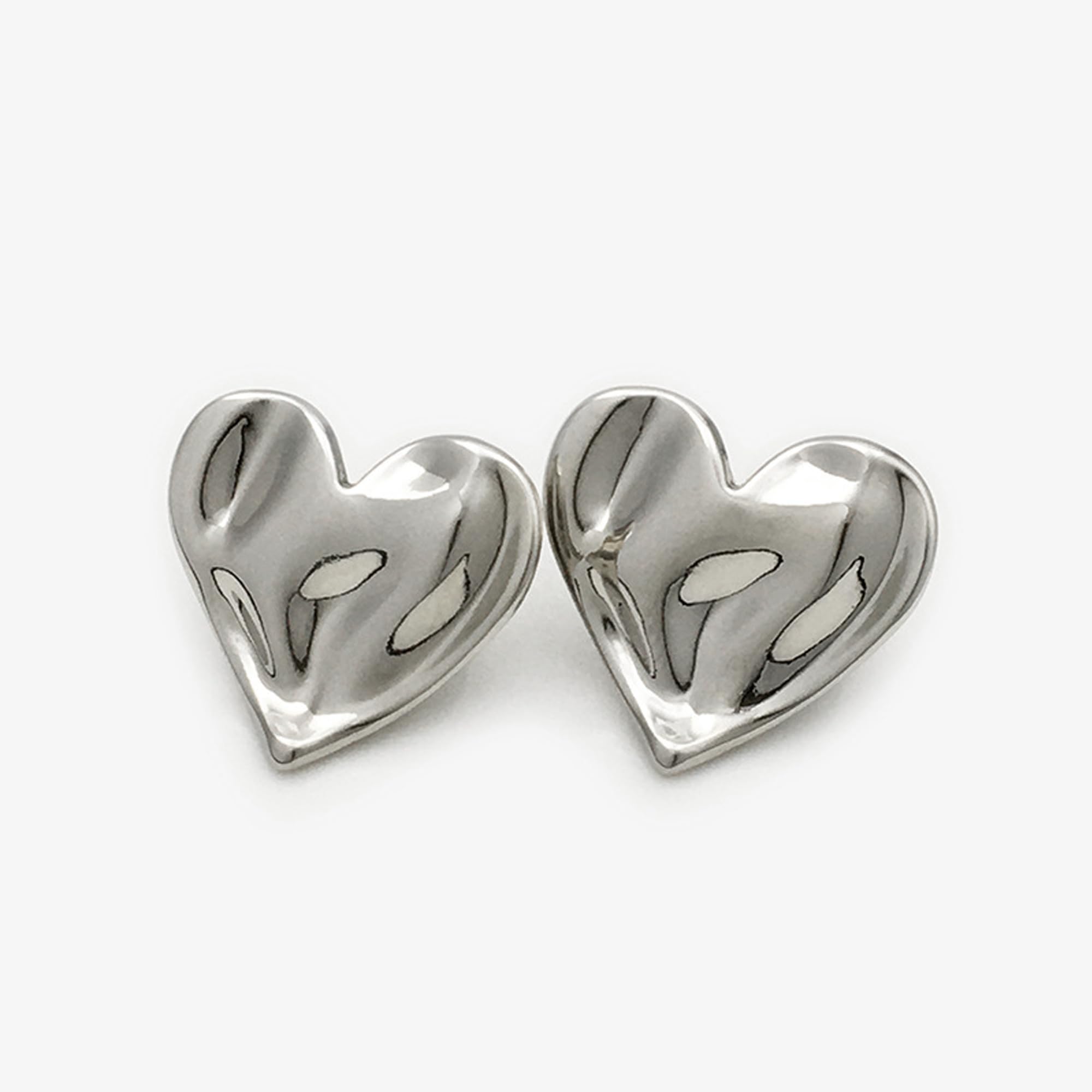 XCSJ 10 Pieces Heart Buttons 20mm Gold Zinc Alloy Metal Vintage Metal Buttons Decorative Sewing Buttons for Coat, Blazer, Shirt, Jacket, Uniform(Silver