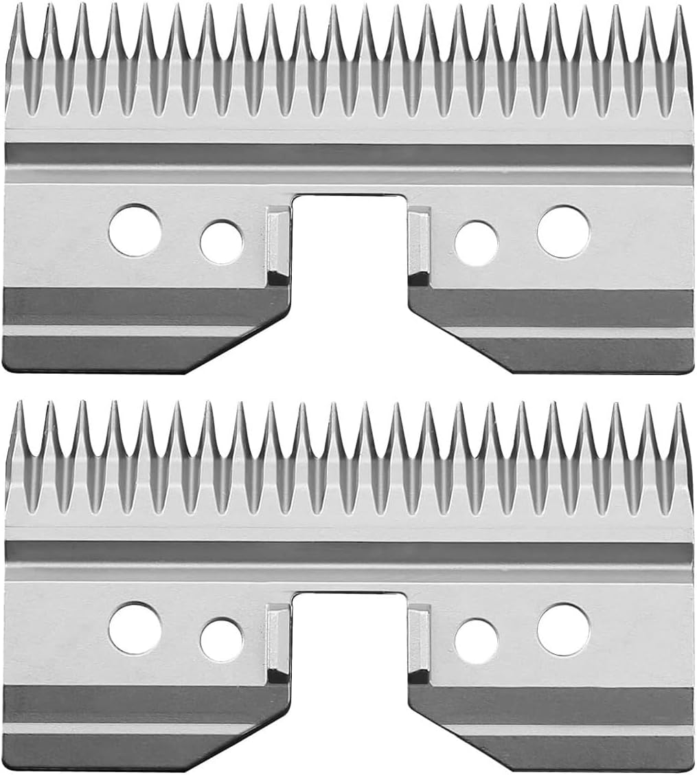 2PCS Fast Feed Metal Replacement Blades for Oster Fast Feed Clipper A5 Grooming Clippers Movable Blade…