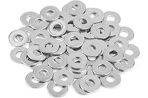 100-Pack 1/4" Premium Stainless Steel Flat Washers