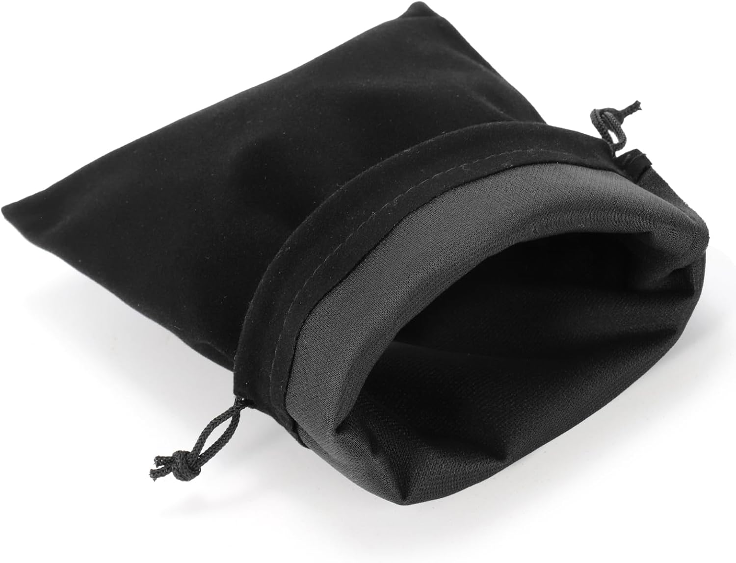 Goaste 50 Pieces Velvet Drawstring Bags, 5×7 Inch Black Jewelry Pouches, Soft Velvet Gift Bag, Double Drawstring Cloth Bags for Jewelry Bracelet, Headphone, Bead, Gift, Candy, Gadgets - Image 5