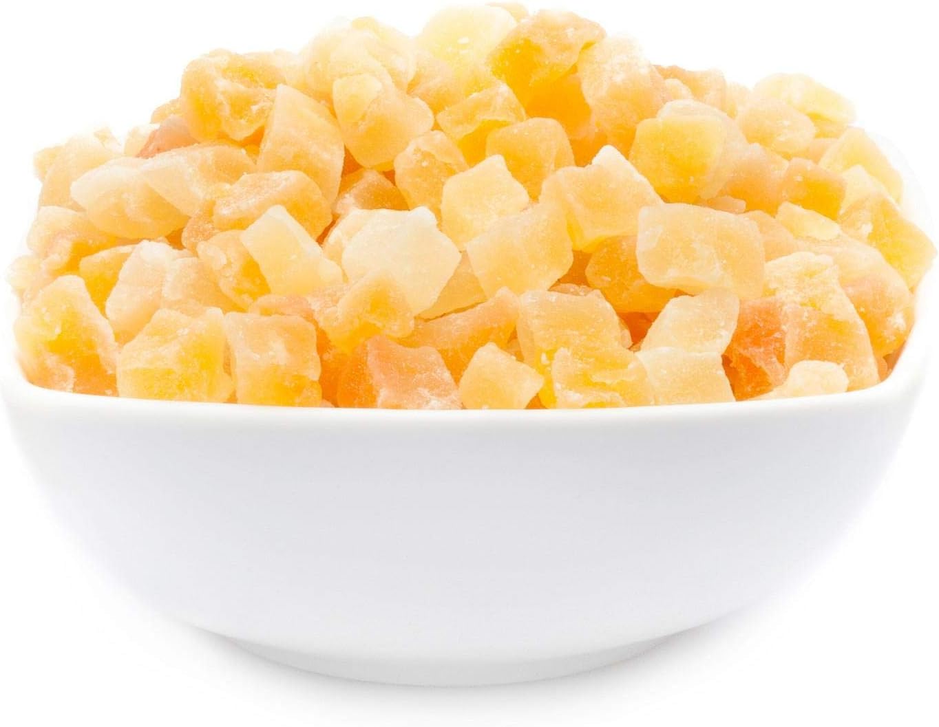 CrackersCompany 'Melon Cube' (1 x 600g Zip Bag) Candied Melon Cube, Exclusive Snack with Candied Melon Cubes