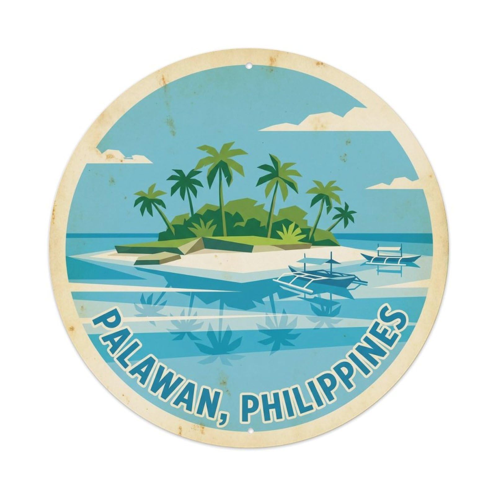 Linapacan Island Palawan Limestone Coast Hopping Metal Tin Sign