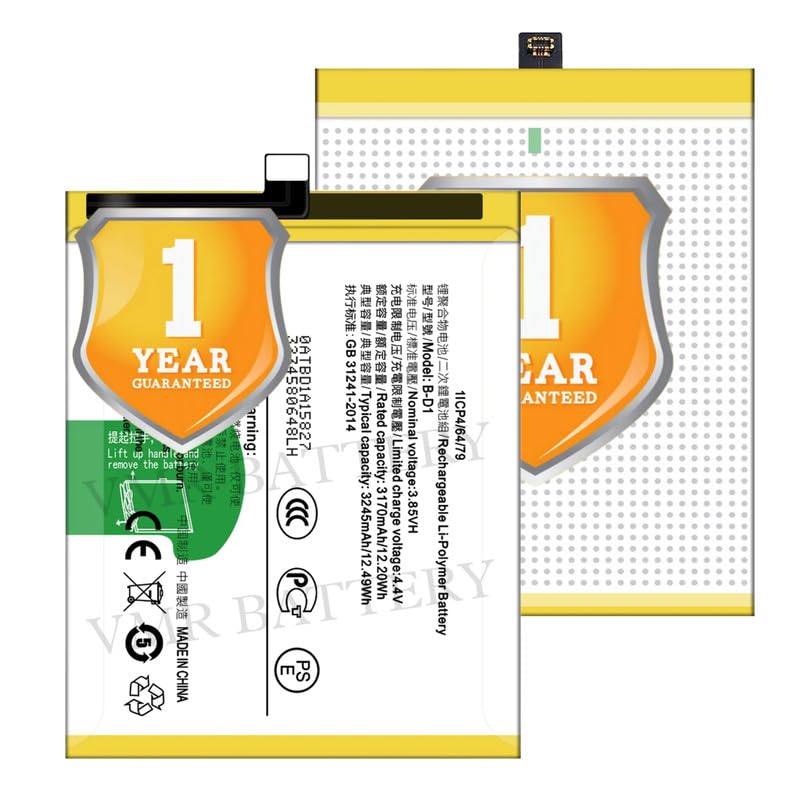 Image of Original B-D1 Battery Compatible for Vivo X20 | Vivo X20A | Vivo 1721 - (3245mAh) - 1 Year Warranty K7