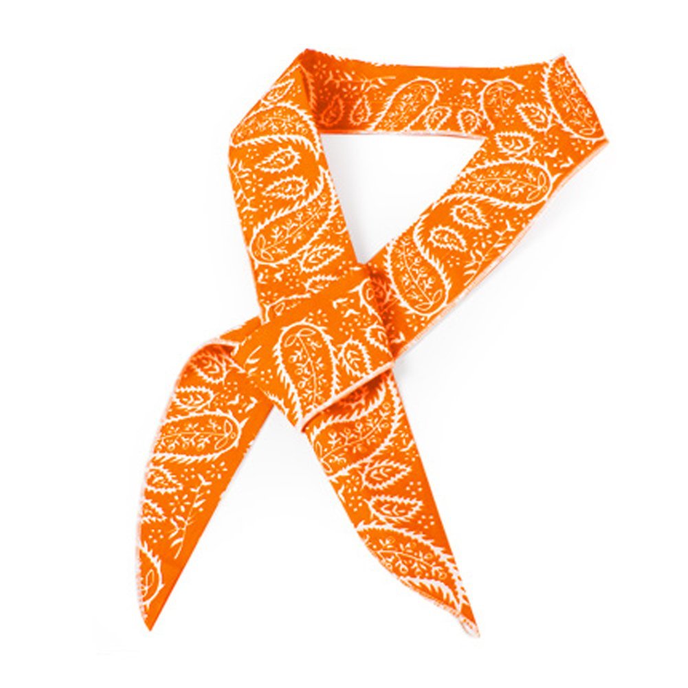 Cool Bandana Ties Neck Wrap Cooler Headband Ice Cold Scarf, Orange, One Size