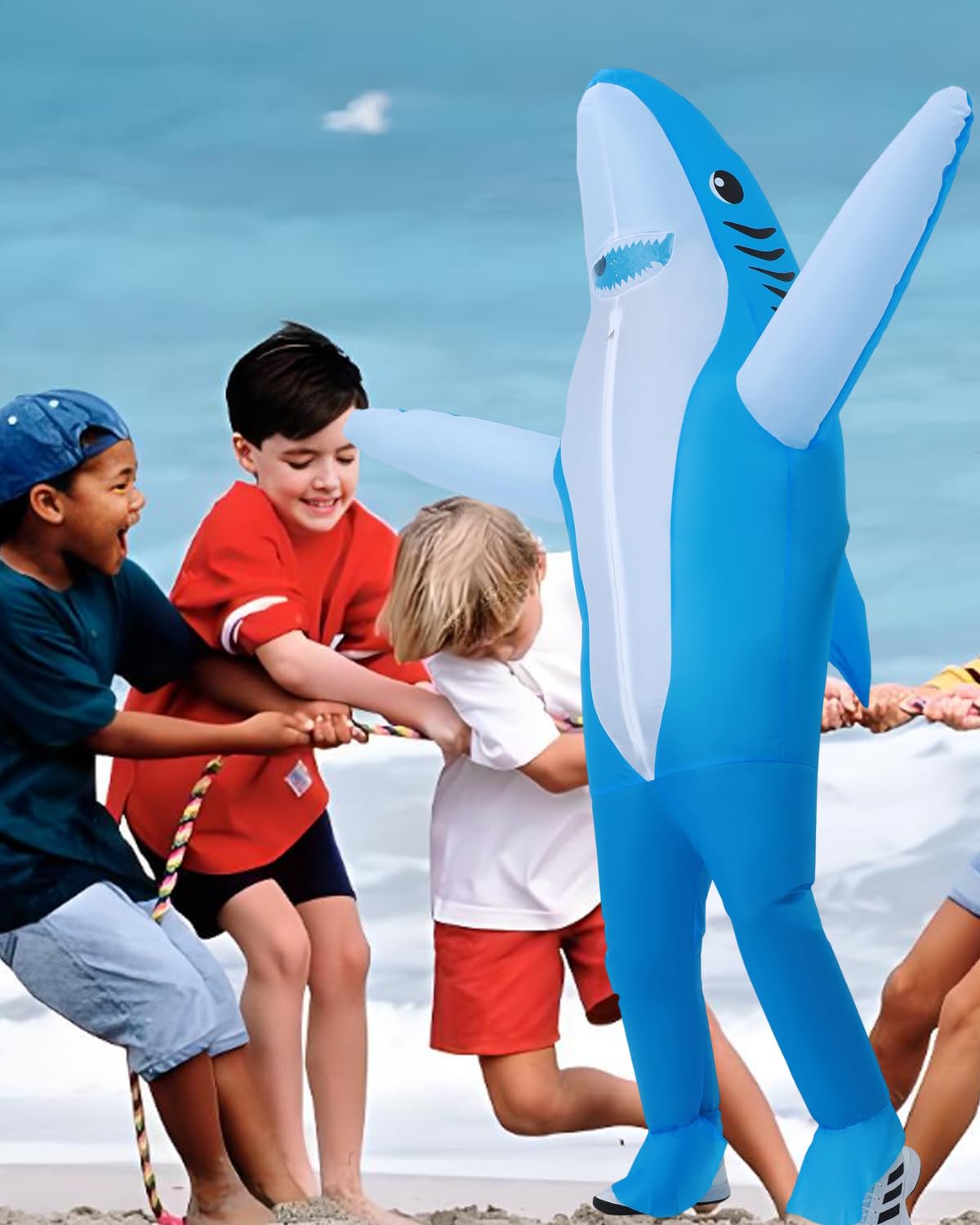 Costume de requin gonflable pour adulte - Costume de requin complet pour Halloween, carnaval, Noël et événements - Costume de requin gonflable