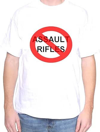 Amazon.com: Mytshirtheaven T-Shirt: Just Say No to Assault Rifles (No ...