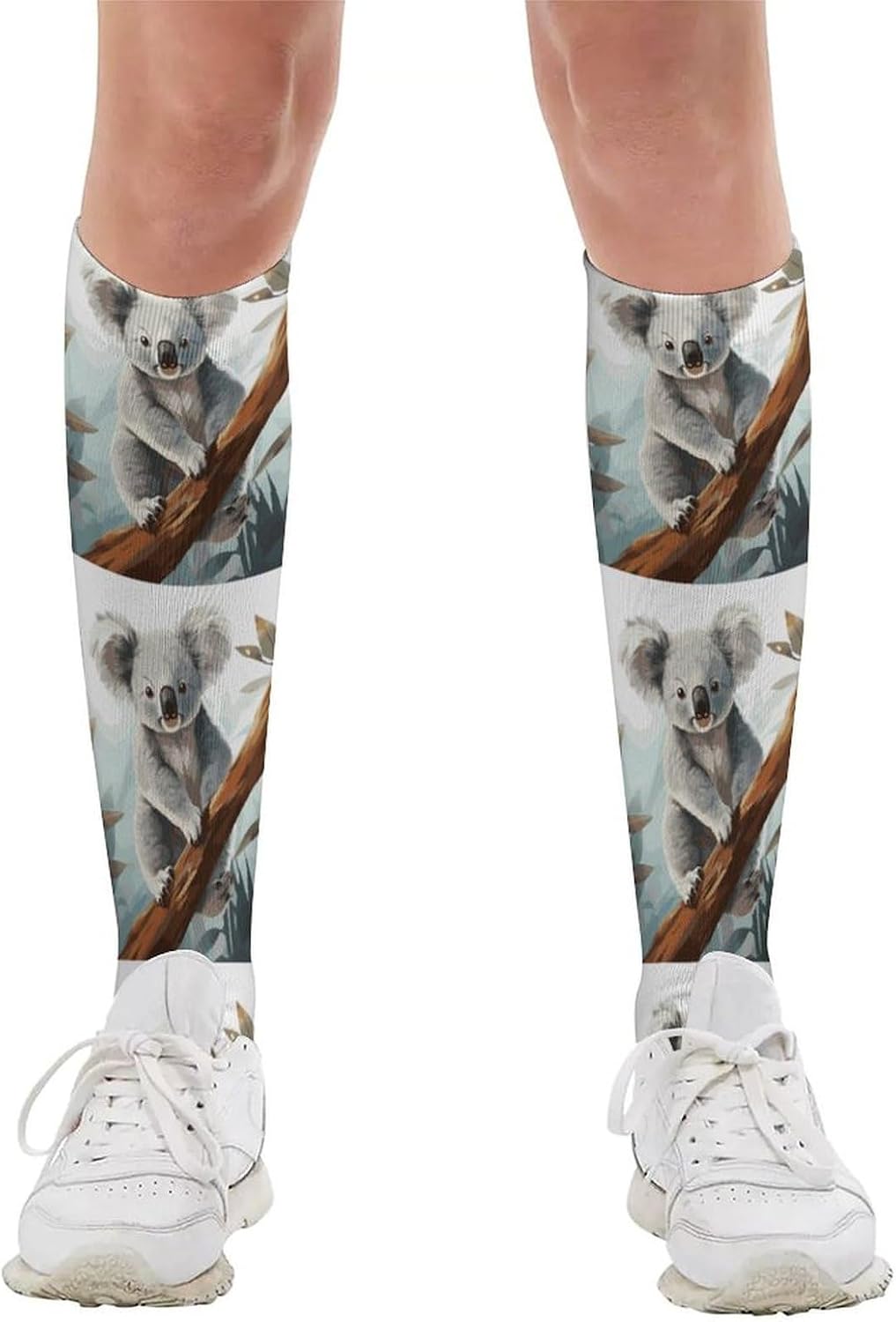 Koala And Butterfly Compression Socks for Women Men Comfort Over The Calf Socks Moisture Wicking Breathable Athletic Sock