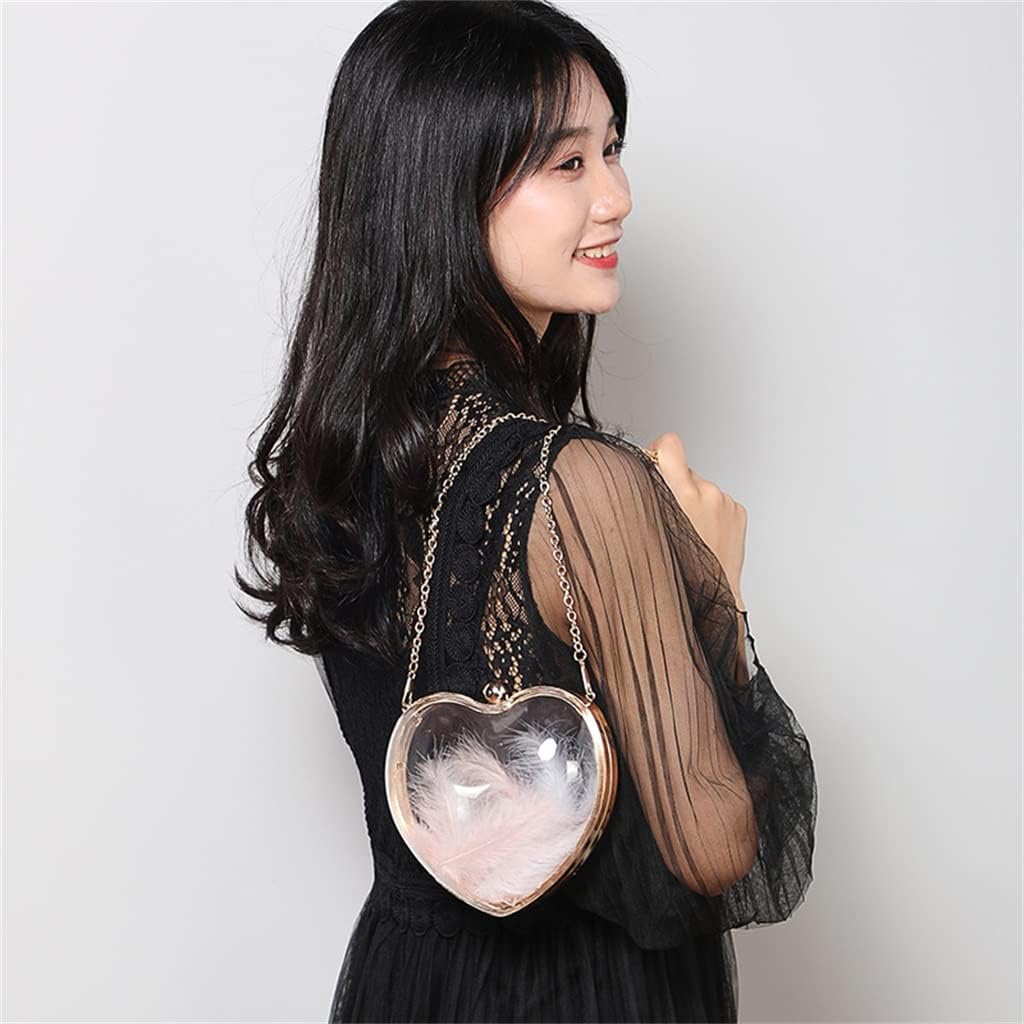 European and Acrylic Transparent Hand Mini Heart Dinner Bag Evening Wear