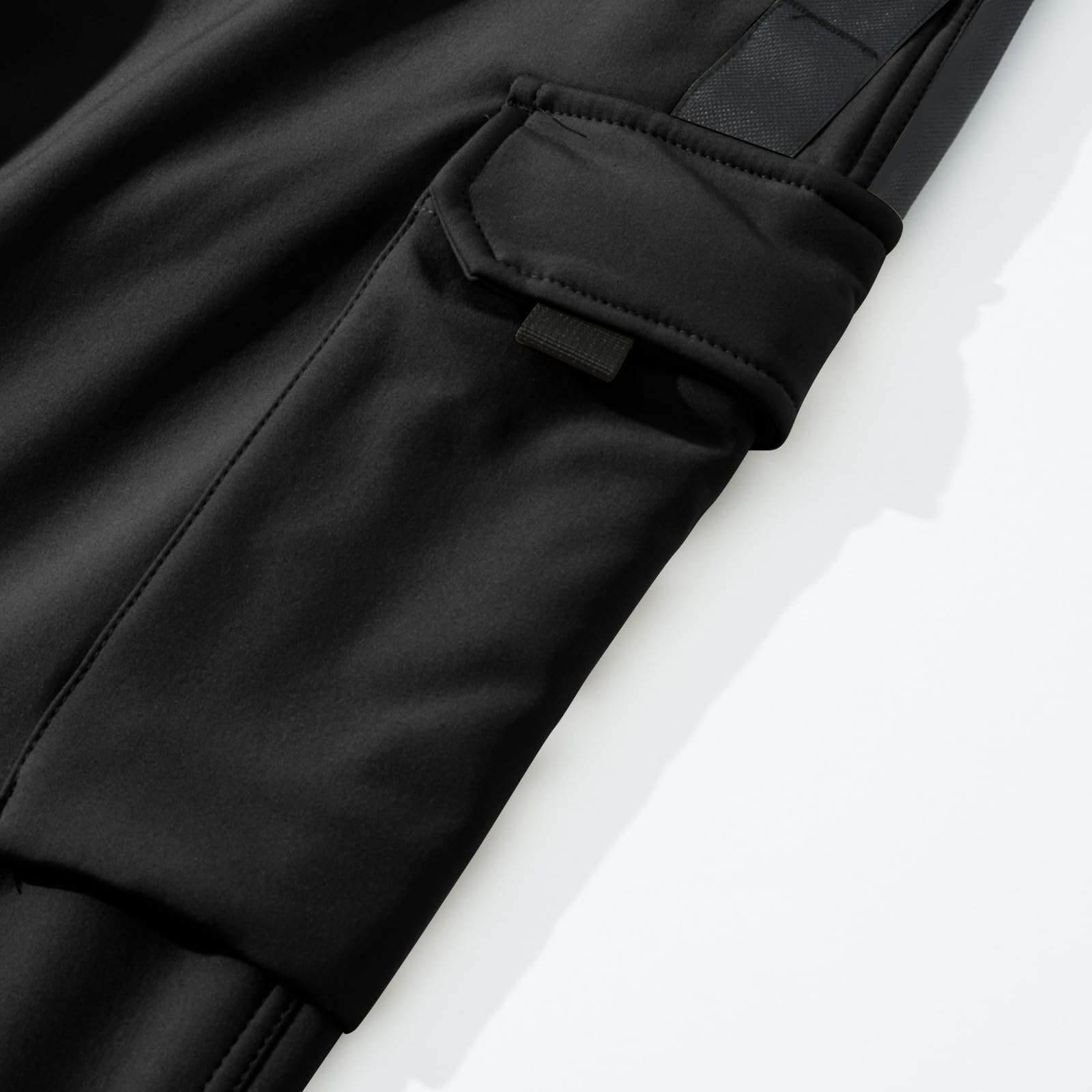 Pantaloni cargo da uomo invernali foderati in pile, impermeabili, resistenti agli strappi ed elasticizzati, multitasche, per attività all'aperto, escursioni e tempo freddo