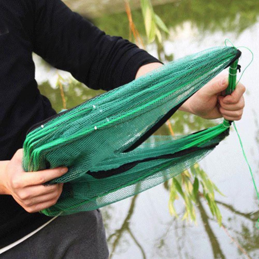 Trappola per Rete da Pesca, 6 Fori Automatica Gabbia, Portatile, Pieghevole, Per Granchi, Gamberi, Pesci, Pesciolini, Gamberetti, Trappola Per Gamberetti, Trappola Pesci, Rete Trappola Pesca