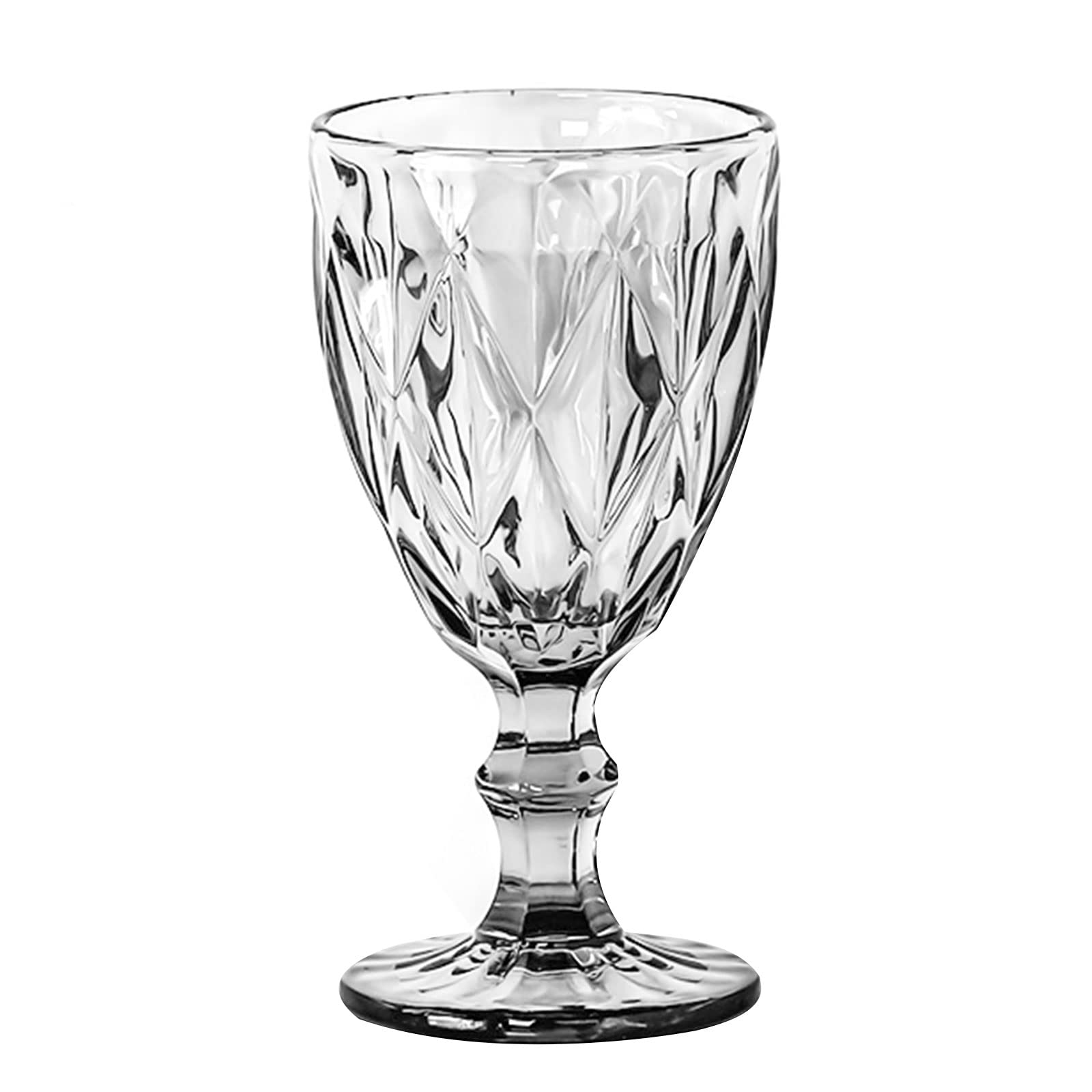 FLYXF Wine Glass Colored Goblet Vintage Pattern Embossed Glasses Goblets For Party Wedding Anniversary Restaurant