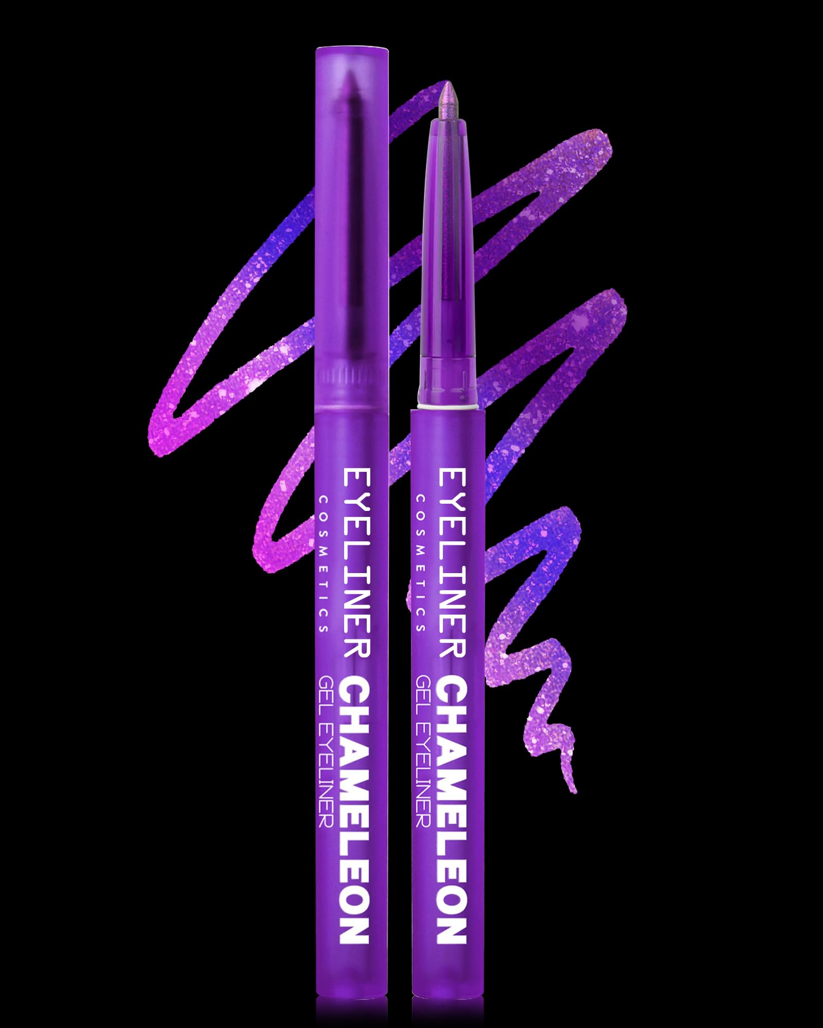 Purple Chroma Eyeliner Pencil, Multichrome Holographic Glitter Eye Liner
