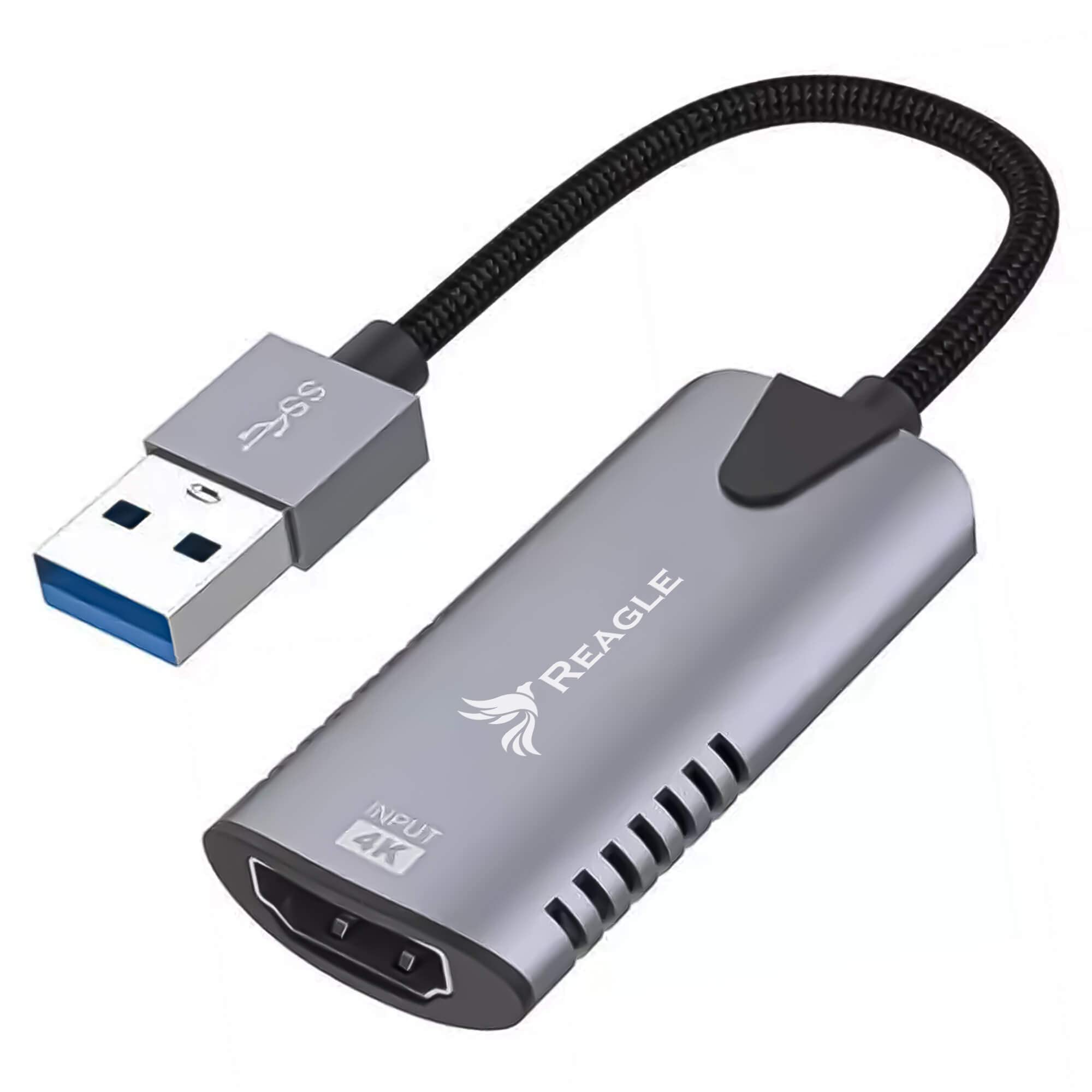 Reagle Karta Przechwytywania Obrazu HDMI USB 3.2 Wejście 4K 30Hz Nagrywanie 1080P 60FPS Video Grabber Capture Card do Streamingu PC Laptop