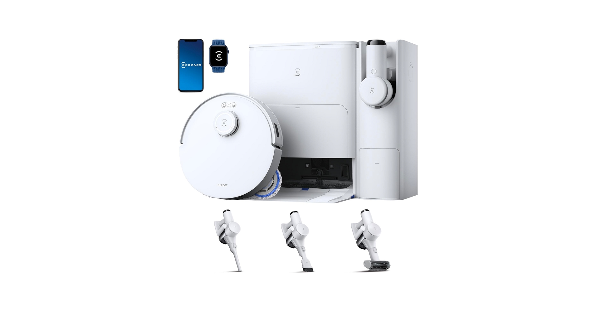 【ロボット掃除機】 エコバックス ECOVACS 自動ゴミ収集 Amazon | 【11000Pa強力吸引、部屋全体】ECOVACS(エコバックス