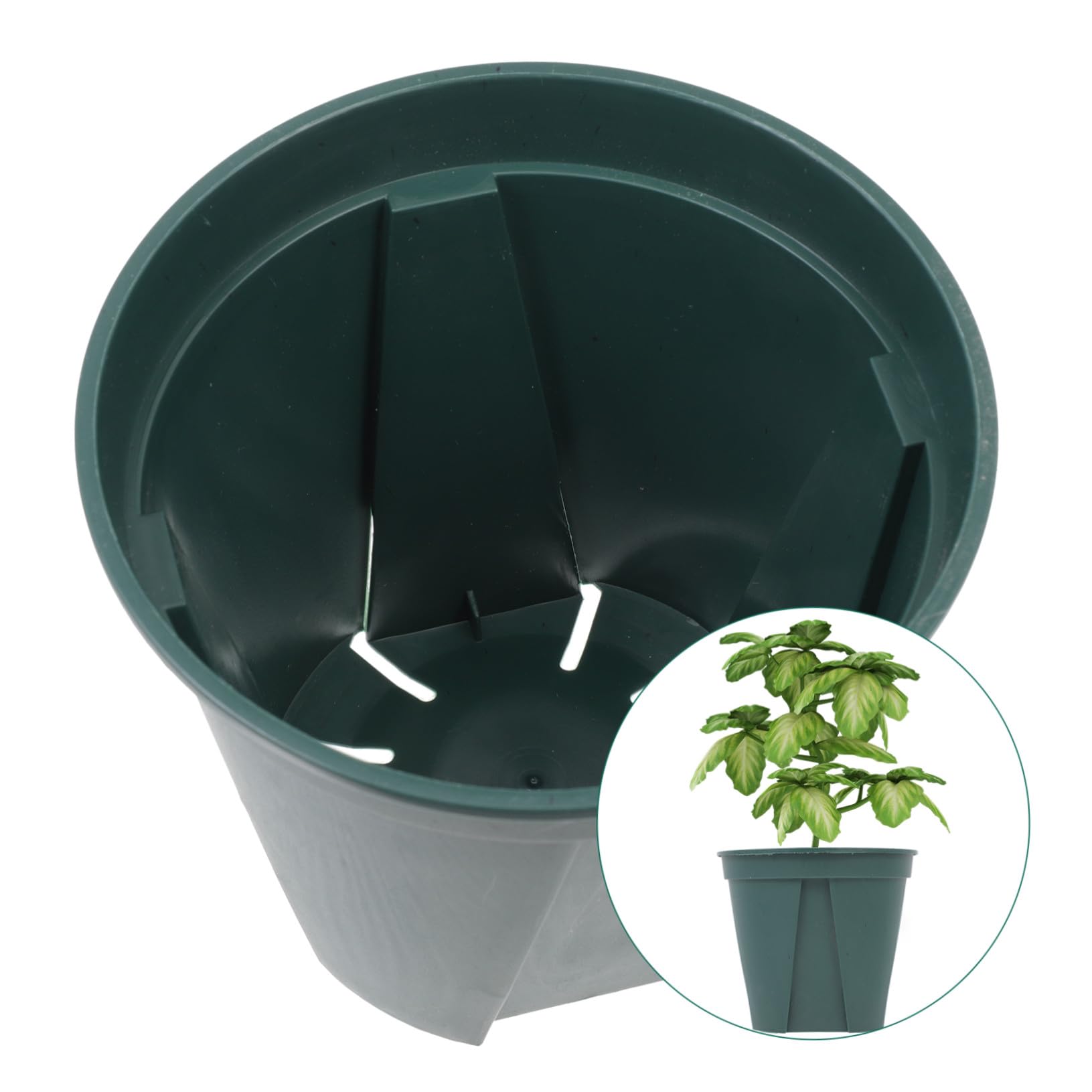 5 Pièces Lot de Pots de Fleurs Plastique avec des Racines et Ventilation Conteneurs pour Plantes Intérieur et Extérieur Jardinières Durables pour et Jardinage