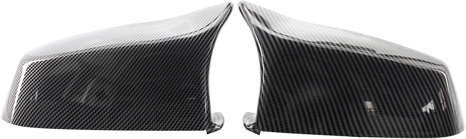 One Pair Modified Bullhorn Reversing Housings Pattern Replacement for E60 F10 F12 F13 F01 F02 F11 F07 F18 E63 E64 K18370 GZ.FK013GLR(TW)(Black)-POOWE