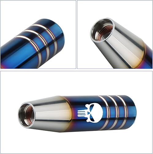 Miniatura 4 de 1 perilla de transmisión para automóvil, manija de palanca de cambio de metal de mano pesada de 5.11 x 1.37 pulgadas, accesorios decorativos