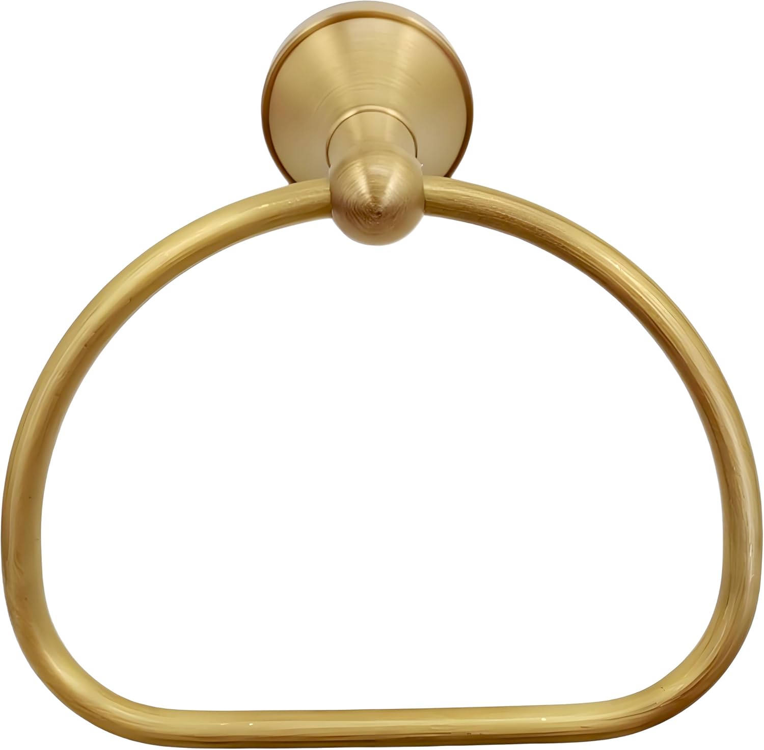 Classic Brass Screw-in Towel Ring - Anti Rust Closed Towel Holder - Simple Angle Towel Hanger for Bathroom, Bath and Kitchen Accessories