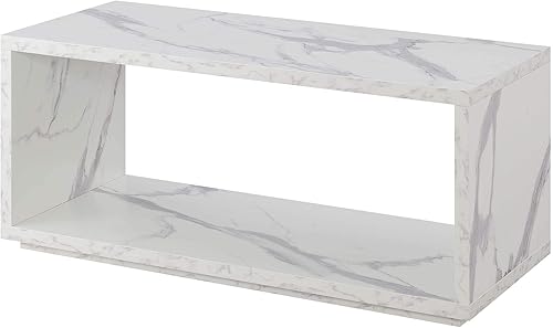 Miniatura 12 de Convenience Concepts Northfield Admiral - Mesa de café, color blanco Blanco,Mármol sintético blanco.,Negro,https://www.amazon.com/dp/undefined