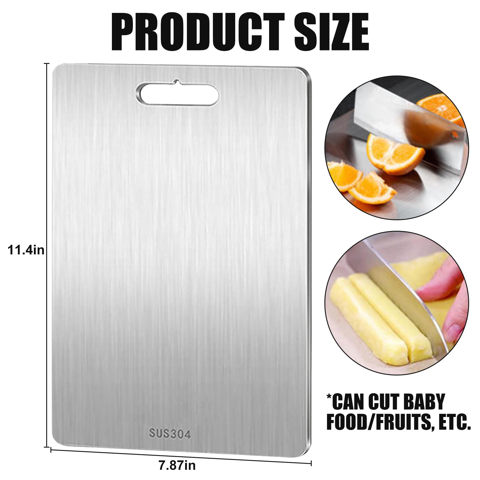 Yamato Planche à découper en titane pour la cuisine, planche à découper Yamato en titane pur, planche à découper double face en acier inoxydable, grand tapis de découpe en titane (34 x