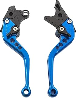 CXXSW [Replacement] Palancas de Embrague y Freno for Motocicleta Interceptor 650, INT650 (2017, 2018, 2019, 2020, 2021, 2022), Cortas y largas, Ajustables, Juego de 147 mm, Color Azul