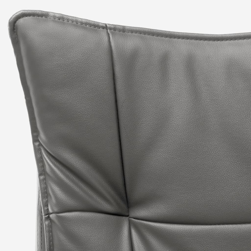 Bürostuhl Anthrazit Kunstleder mit Verstellbarer Höhe, ergonomischer Rückenlehne, Armlehnen und Kopfstütze, ideal für Home Office, Arbeit, Gaming und Schreibtisch, mit Rollen