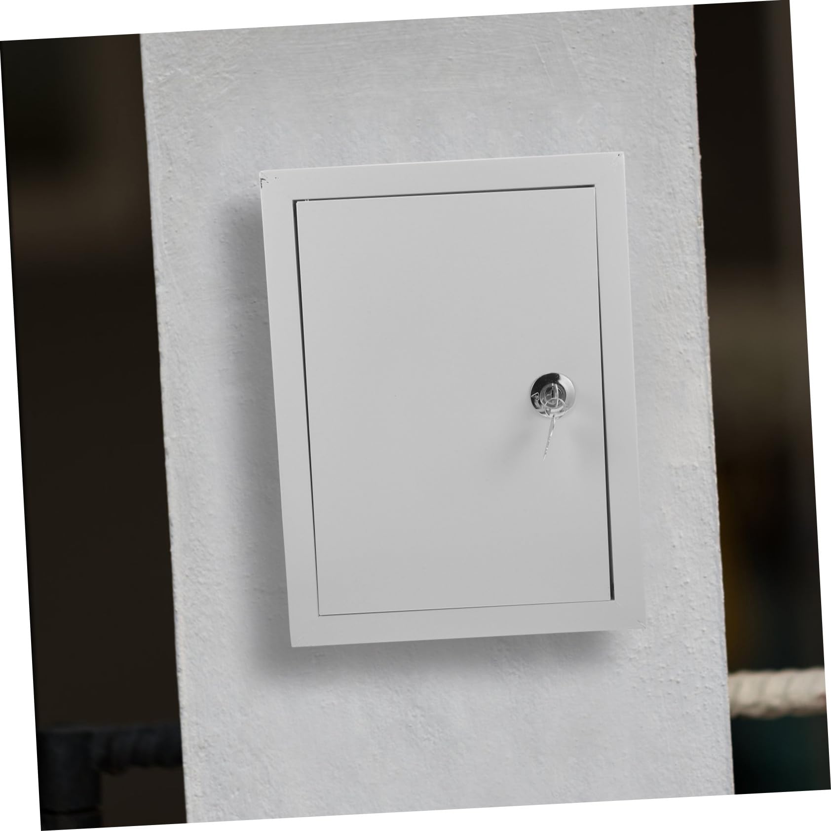 Caja Eléctrica Exterior de Aluminio Plata para Montaje en Pared | Tapa Abatible Cerradura, 15, 8x12x6, 3 Pulgadas, Uso Comercial en Interior y Exterior