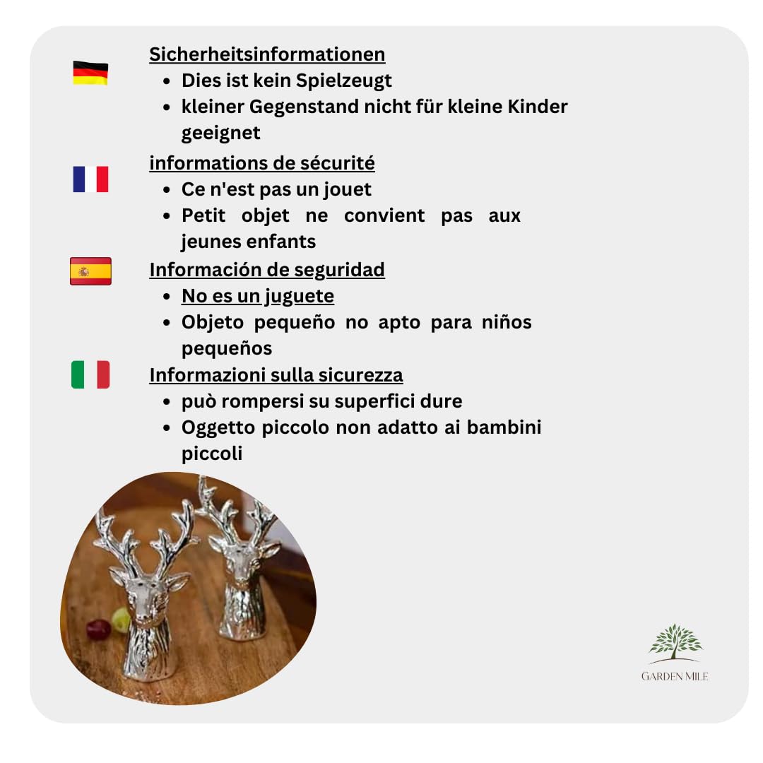 Set Di 3 Perni Decorativi Per Candele Marco Paul A Forma Di Cervo, In Metallo Dorato, Riutilizzabili, Per Decorazione Casa E Regali