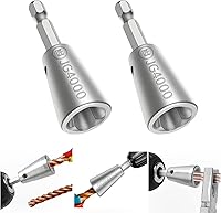 Vista 1 de Conector de tuerca de alambre premium, vástago de acero inoxidable, herramienta de torsión de cable duradero para taladro eléctrico (2 unidades)