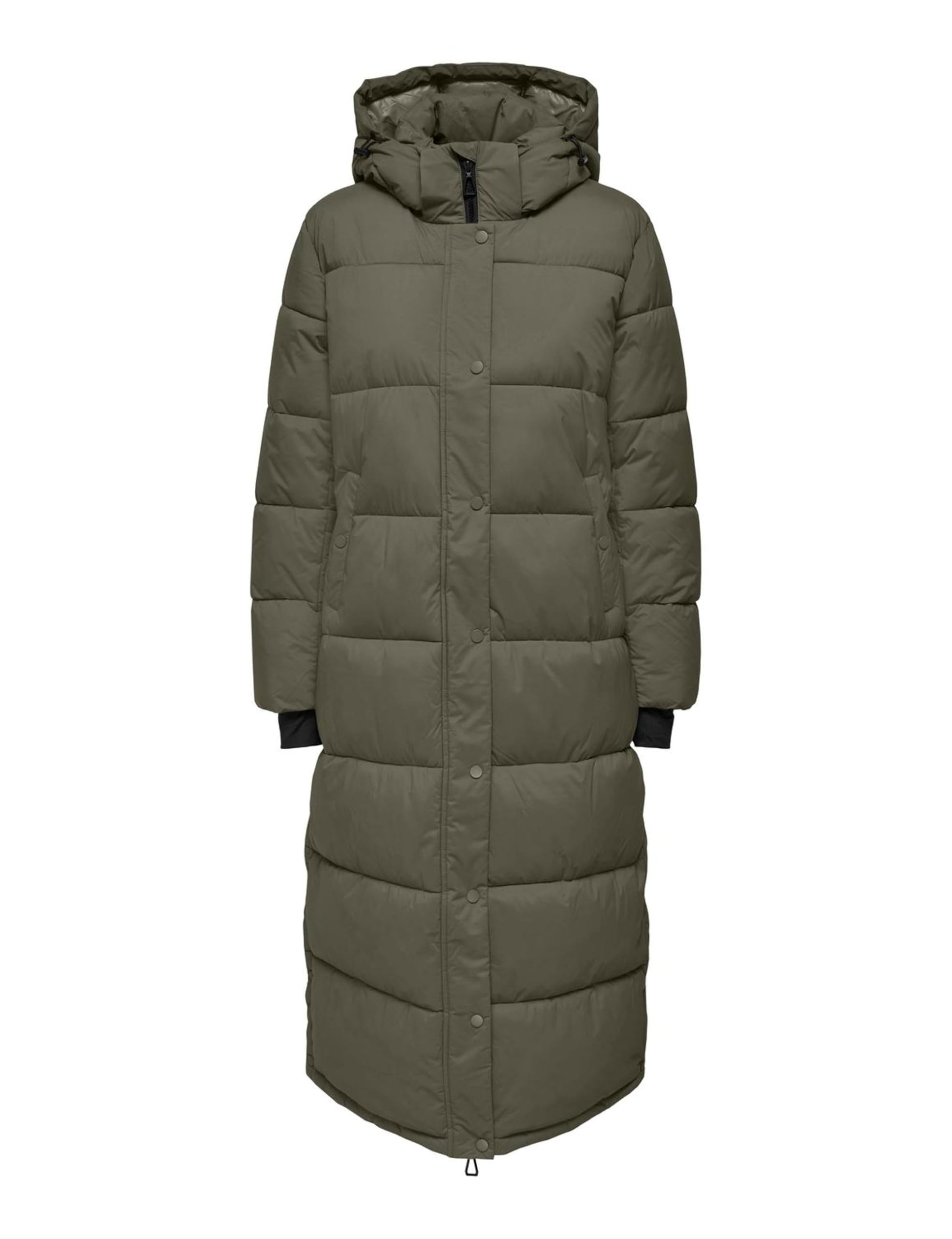 Only Women's Brown Onlan Premium Puffer Coat X-Long Otw Coat, L, L