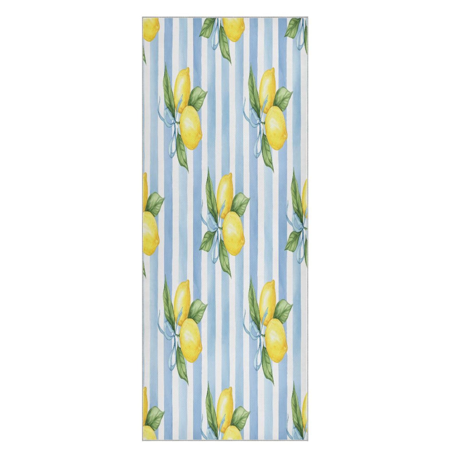 BURSTDDY Lemon Hot Yoga Towel Absorbent Non Slip Yoga Mat Towel