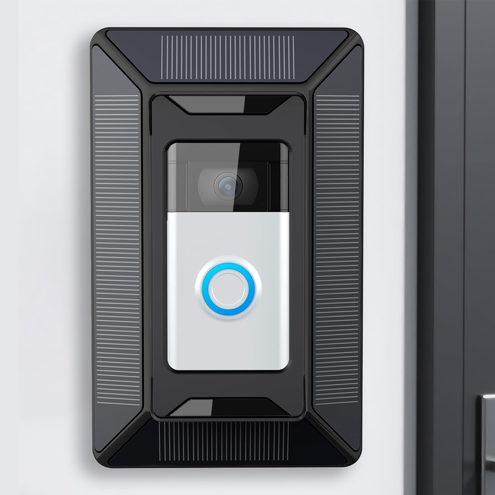 Photo 1 of Solar Charger for Ring Doorbell, 2-in-1 with Mount Stand, Micro-USB & Type-C Charging Ports, Compatible with Ring Battery Doorbell (2024 Release) & Ring Video Doorbell (2nd Gen - 2020 Release)