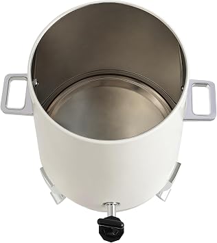 Insulated Beverage Dispenser, 3.4Gal Beverage Dispenser with Stand for Coffee Tea Hot Water, Electric Heating Drinks Dispenser for Hot Water Coffee Chocolate Tea Cold Milk Cocoa (Silver & White)