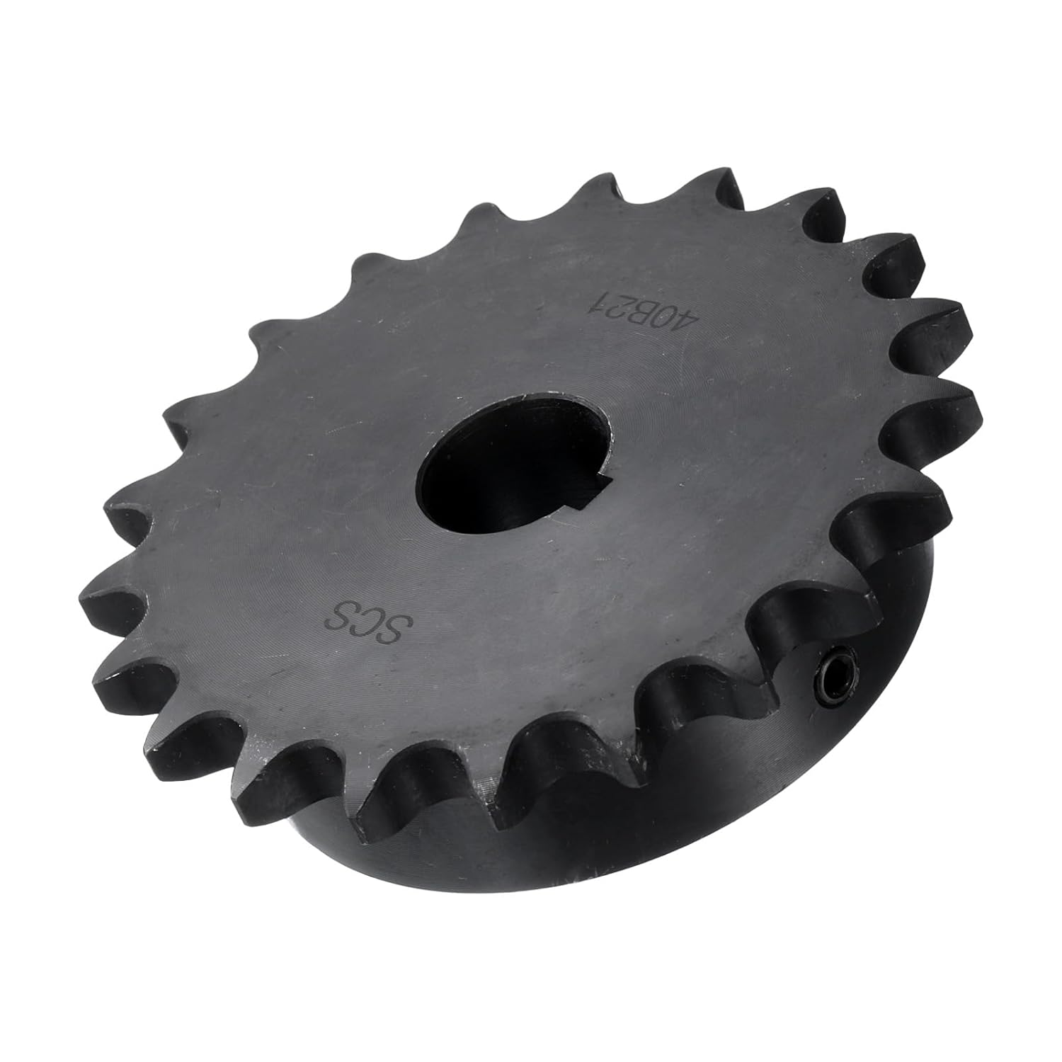 uxcell #40 Chain Roller Sprocket B Type, 3/4" Bore 21 Tooth Single Strand Chain Sprocket, Carbon Steel, Keyway with Set Screws