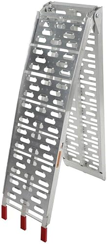TRIBLE SIX 2 rampas de carga plegables de 7.5 pies para motocicleta, ATV cortacésped, camión, remolque, (todas las rampas de aluminio y soldadas,
